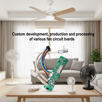 Servicios de Fabricación y Ensamblaje de PCBA con Más de 12 Años de Experiencia, Se Requiere Gerber BOM, Ensamblaje SMT, Circuito Impreso para Ventilador de Techo