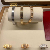 Nouvel ensemble de bagues et bracelets flexibles infinis de luxe en acier inoxydable plaqué or 18 carats pour mariage, fiançailles et soirée 2026