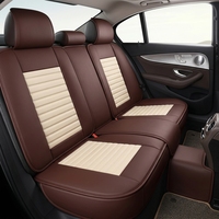 Ensemble complet de housses de siège de voiture en cuir de qualité supérieure, confortables et universelles, style professionnel, 10 pièces, toutes saisons