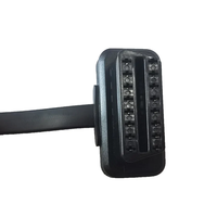 Cable de Extensión OBD J1962, 1 Macho a 2 Hembras, Divisor de 16 Pines, Conectado, Negro, Ruisheng