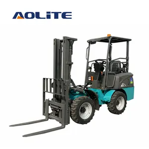 AOLITE EFL12 CE 상단 미니 배터리 전원 4 륜 전기 지게차 로더 1.2 톤 관절 지게차 로더 핫 세일