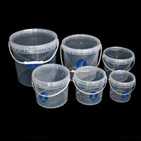 Récipients de crème glacée de biscuits de marque personnalisée matériel de pp rendu hermétique 1/2/3/4/5/6/7/8/9/10 L seau en plastique de beurre d'arachide