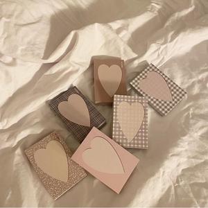 Personnalisez les fournitures de papeterie Heart ins custom Gentle plaid love note paper ins fresh and simple note book Sticky1906 - Product Image 3