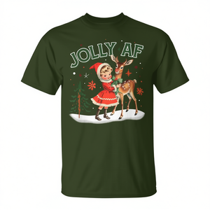 T-shirt de Noël Jolly Af pour hommes et femmes, t-shirt graphique de vacances - Product Image 2