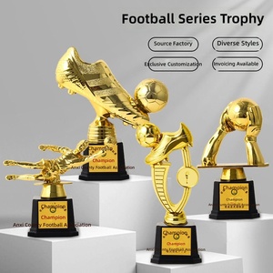 Trofeo per Torneo <span class=keywords><strong>a</strong></span> Tema Calcistico Direttamente dalla Fabbrica, Design Personalizzato con Foglia d'Oro, Premio Creativo per il Miglior Marcatore di Eventi Sportivi, in Plastica - Product Image 2