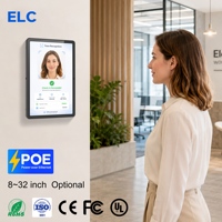 Tablette murale PoE Android 14 pour salle de réunion avec reconnaissance faciale 5MP et vérification d'identité