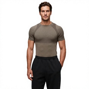 Custom Compression Workout Tee Manufacturer Athletic Fitness Apparel Cotton Polyester <b>Stretch</b> Fabric Embroidery Printing OEM ODM - Product Image 1