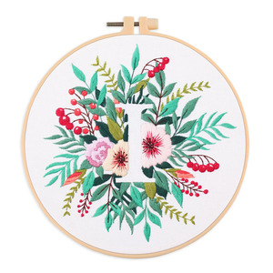 INTODIY Juego de bordado de flores con <span class=keywords><strong>letras</strong></span> en inglés con 26 patrones de <span class=keywords><strong>letras</strong></span> en inglés <span class=keywords><strong>para</strong></span> principiantes y adultos Kits de <span class=keywords><strong>punto</strong></span> de aguja - Product Image 2