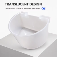 Fontaine à eau transparente pour oiseaux, abreuvoir et mangeoire pour pigeons, coupelle à eau pour cailles, mangeoire en plastique pour cage à oiseaux
