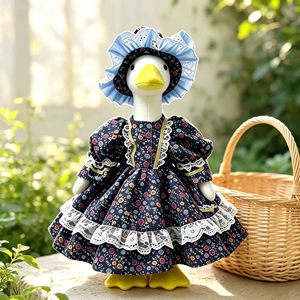 Vente en gros uniquement : Tenues pour Porch Goose, Robes pour Porch Goose, Costumes de mascotte pour animaux de compagnie, Vêtements pour animaux de compagnie, Luxe Lolita Floral Manches en dentelle - Product Image 2