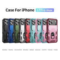 Coque de Protection d'Objectif de Caméra pour iPhone 17 Pro Max 16E 17 Air 15 14 Plus 11 12 13 avec Support Anneau Housse Arrière