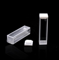 Microlab Scientific Cubeta de vidrio de cuarzo de 10mm, 4 lados transparente, resistente a ácidos y álcalis