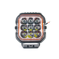 Haute qualité 4.5 pouces carré LED lumière de travail 2850LM faisceau ponctuel avec connecteur d'extrémité de câble pour 12V 24V voiture camion remorque LED lumières