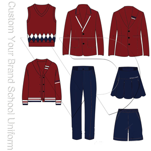 Uniforme Scolastica <span class=keywords><strong>per</strong></span> Ragazze delle Scuole <span class=keywords><strong>Medie</strong></span> e Superiori, Abito Personalizzato con Logo, Uniformi Scolastiche all'Ingrosso, Gonna a Quadri Blu di Alta Qualità - Product Image 5