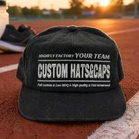 Casquette de baseball personnalisée à profil bas, visière courte, en coton noir, 5 panneaux, visière incurvée, broderie, réglable, non structurée, avec fermeture snapback