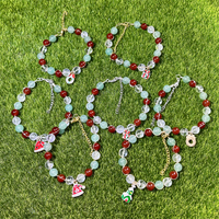Kindfull 8mm Naturel Guérison Quartz Clair Cornaline Vert Aventurine Bijoux Perle Gemme Cristal Bracelet pour Cadeau De Noël