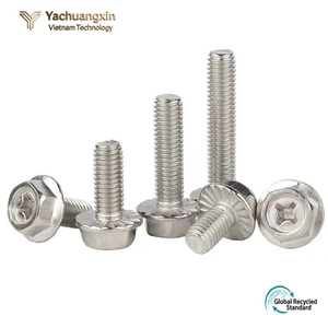 Boulon à bride M8 en acier inoxydable, tête hexagonale, longueur 55 mm, 2 écrous, qualité DIY, fixations DIN6921, fabricant - Product Image 6