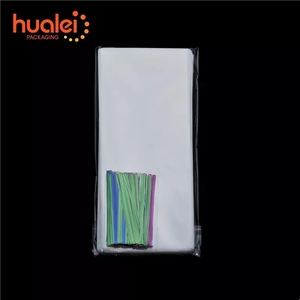 200 PCS 6x12 Inch Stand up Pouch <strong>Plastic</strong> Treat Bags with Twist Ties Cello Cellophane Treat Bags Candy Bags for Bakery Biscuit - Product Image 4