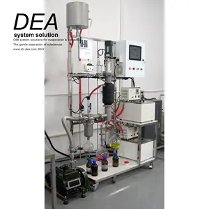 DEA-DZL-5 Minyak Rami Minyak Ikan Bunga Minyak Membuat Evaporator Film Gelisah Vakum Mesin Distilasi Molekul Jalur Pendek