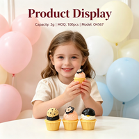 ISMAN Luxe 2g Contenant de baume à lèvres en forme de cupcake, étui à rouge à lèvres mignon pour enfants, emballage cosmétique en plastique, vente en gros, marque privée Pro