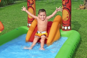 Centro de juegos inflable personalizado de fábrica para niños PVC Dinosaur Kid Play Pool con rociador incorporado <span class=keywords><strong>Bestway</strong></span> 53160 - Product Image 4