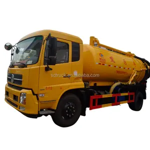 Goedkope Prijs Nieuw Vervaardigd 14000l Vacuüm Riool Tanker Zuigwagen Lhd China Dongfeng 6 Wheels Lhd Riolering Tankwagen
