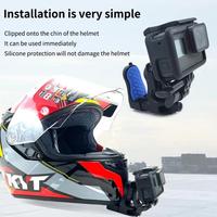 Support de fixation pour menton de casque de moto pour GoPro Hero Series pour caméra sportive DJI Osmo Action