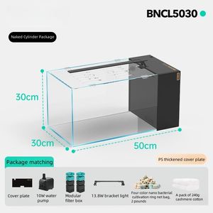 Nouvel <span class=keywords><strong>aquarium</strong></span> à filtre latéral pour salon, séparation sec-humide, réservoir en verre ultra-clair Besen Jinjing 5 lignes - Product Image 5