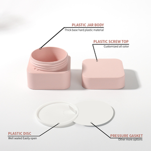 Tarro de Plástico Vacío Personalizado OEM/ODM de 5g 10g 20g 30g 50g para Gel Constructor, Tarro Cuadrado para Gel UV con Tapa, Muestra Gratuita, Tarro para Crema Cosmética - Product Image 3