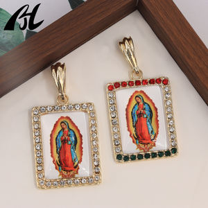 للبيع بالجملة قلادة دينية كاثوليكية رخيصة سيدة غوادالوبي مطلية بالذهب عيار 14 قيراط قلادة فيرجن دي غوادالوبي أورو كادينا ميدالا - Product Image 4