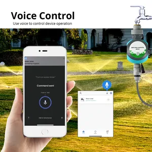 Zemismart Tuya <span class=keywords><strong>WiFi</strong></span> système <span class=keywords><strong>d</strong></span>'irrigation intelligent automatique électrique jardin arroseur minuterie à distance Compatible Alexa Echo plastique - Product Image 3