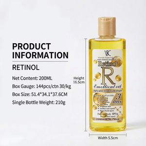 Huile corporelle à la rose musquée et au rétinol biologique 200 ml, huile essentielle pure, marque privée, soin de la peau naturel pour salon de beauté, blanchiment, rides fines - Product Image 1