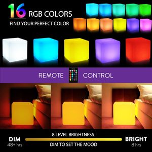 Кубики lumineux, многофункциональный светящийся светодиодный стол и стулья, уличный светодиодный куб 40 см, Mesa Y Silla, мебель для сидения для бара - Product Image 5