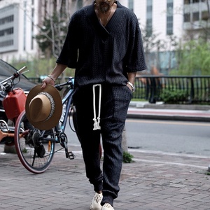 Свитер Vedo с логотипом на заказ, пуловер из полиэстера с коротким рукавом, уличная одежда, толстовка, брюки, комплект из 2 предметов, спортивный костюм - Product Image 4