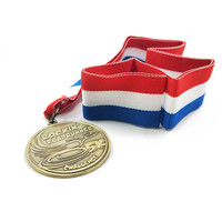 Médaille sportive personnalisée en alliage de zinc, motif oiseau, pour marathon, en métal doré 3D, vente en gros