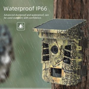 Caméra de surveillance de la faune, de chasse et de sentier, alimentée par énergie solaire, 4G, détection par IA, longue durée de vie de la batterie, infrarouge caché, télécommande extérieure - Product Image 6