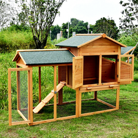 Poulailler extérieur en bois massif résistant aux intempéries pour lapins, poulets de chair et animaux de compagnie – Fourniture B2B légère