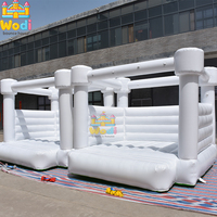 Brincolín Inflable para Bodas, Ecológico, Diseño de Columna Blanca de 4x4m, para Bodas de Lujo al Aire Libre