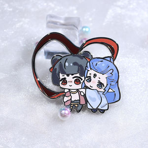 עיצוב חינם במפעל עיצוב מותאם אישית קריקטורה letterpress דפוס אמייל קשיח מצופה כסף באיכות גבוהה - Product Image 1