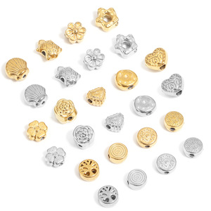 Perles entretoises en acier inoxydable, style ethnique, petite taille, accessoires de bijoux DIY pour la fabrication de bracelets et de colliers - Product Image 1