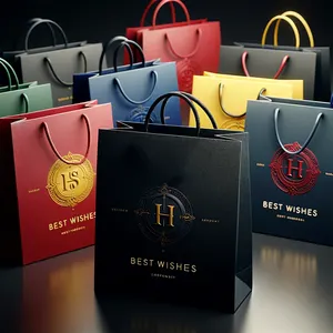 Lipack Low Price Luxury Retail Shopping Gift Paper Bag Custom Clothing Shopping Bags Packaging