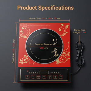 Cuisinière à induction intelligente portable 3500W en acier inoxydable avec écran tactile numérique, cuisson rapide, économie d'énergie - Product Image 5
