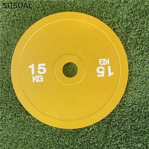 Disques d'haltères de Fitness de musculation plaques de poids de pare-chocs en caoutchouc et en fonte personnalisées Portable Durable 5-25KGS pour la salle de sport - Product Image 6