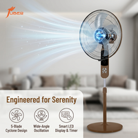 Ventilateur sur pied de haute qualité de 16 pouces avec télécommande, affichage numérique, ventilateur de table, compatible avec l'inspection tierce B2B