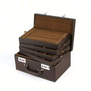 Caja de regalo de cuero y cuero PU con logotipo Diamante de lujo al por mayor - Product Image 1