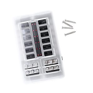Водонепроницаемая панель предохранителя для лодки 12-32 В морской 12-сторонний блок предохранителей со светодиодным индикатором защиты от влаги - Product Image 4