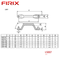 Poignée de traction en acier inoxydable en forme de U LS007-90 |   Poignée de porte d'armoire pour racks de serveurs et machines industrielles, finition polie, facile à installer