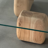 Table basse Degas Designer Home Furniture, style nordique minimaliste moderne, verre trempé créatif transparent, Guangdong.