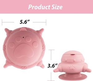 เครื่องป้อนนมลูกสุนัขสำหรับลูกสุนัขหลายตัว จุกนม 4 จุก ซิลิโคน สถานีให้นม ชามป้อนอาหารสัตว์เลี้ยงขนาดเล็ก - Product Image 6