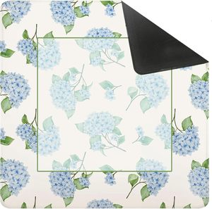 Tapete Antideslizante para Mahjong con Diseño Floral, Mantel <span class=keywords><strong>de</strong></span> Algodón Resistente para Póker, Cartas, Dominó y Juegos <span class=keywords><strong>de</strong></span> Fichas, Diseño <span class=keywords><strong>de</strong></span> Hortensia Azul - Product Image 1